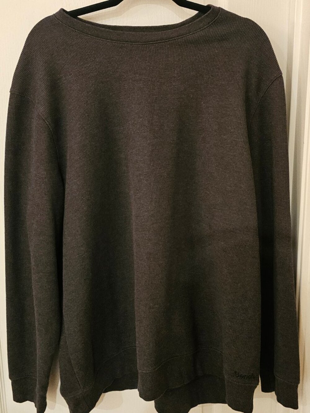 Bench. Urbanwear Mens Fleece Lined Thermal Long Sleeve CrewNeck Pullover  | XXL